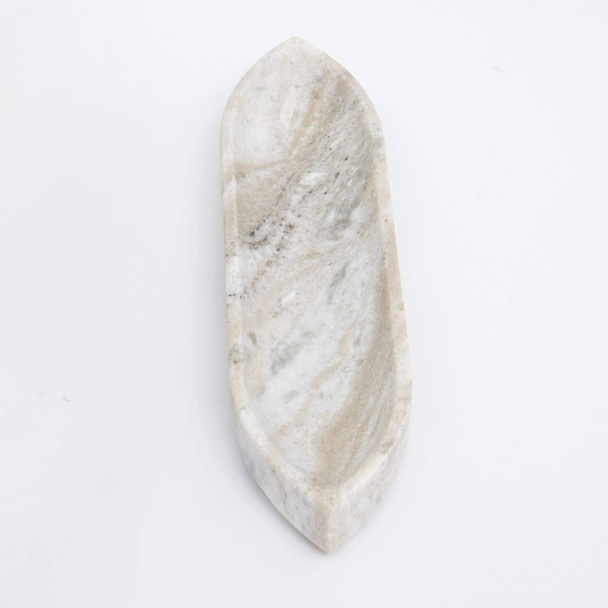 Sleek White Marble Tray