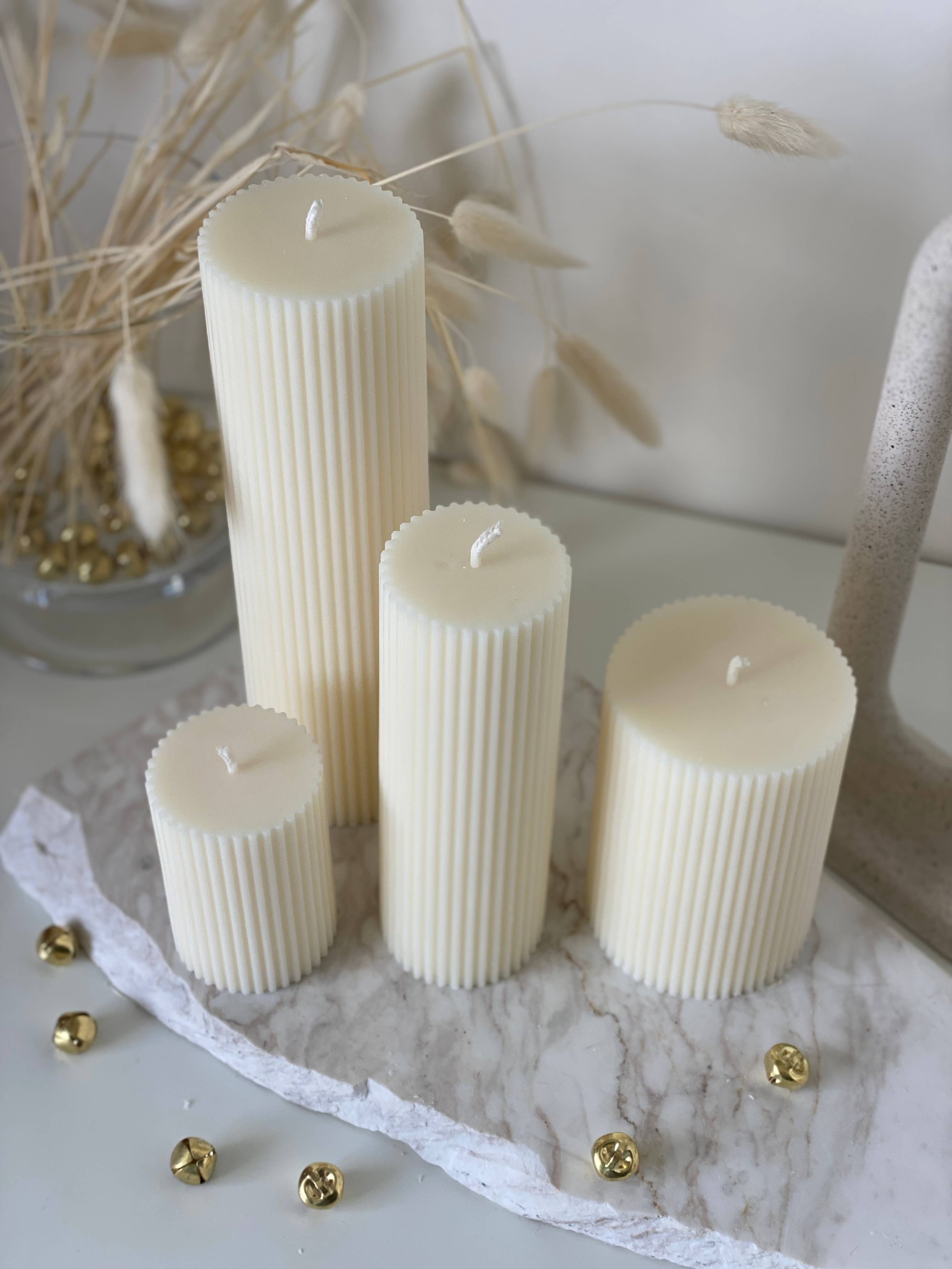 Fluted Cylinder Candles