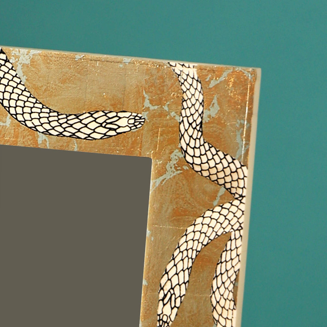 Ivory & Gold Snake Frame