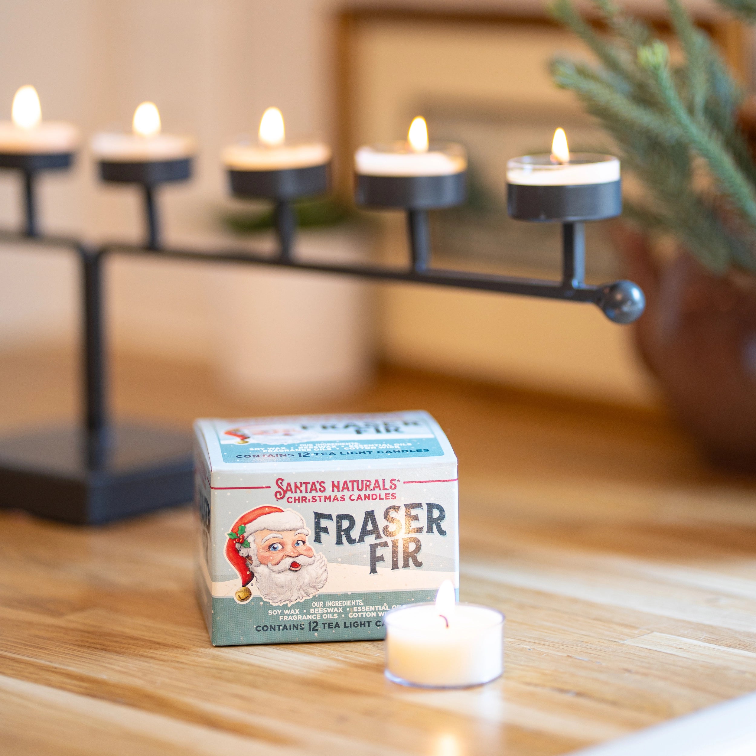 Fraser Fir Natural Christmas Candles