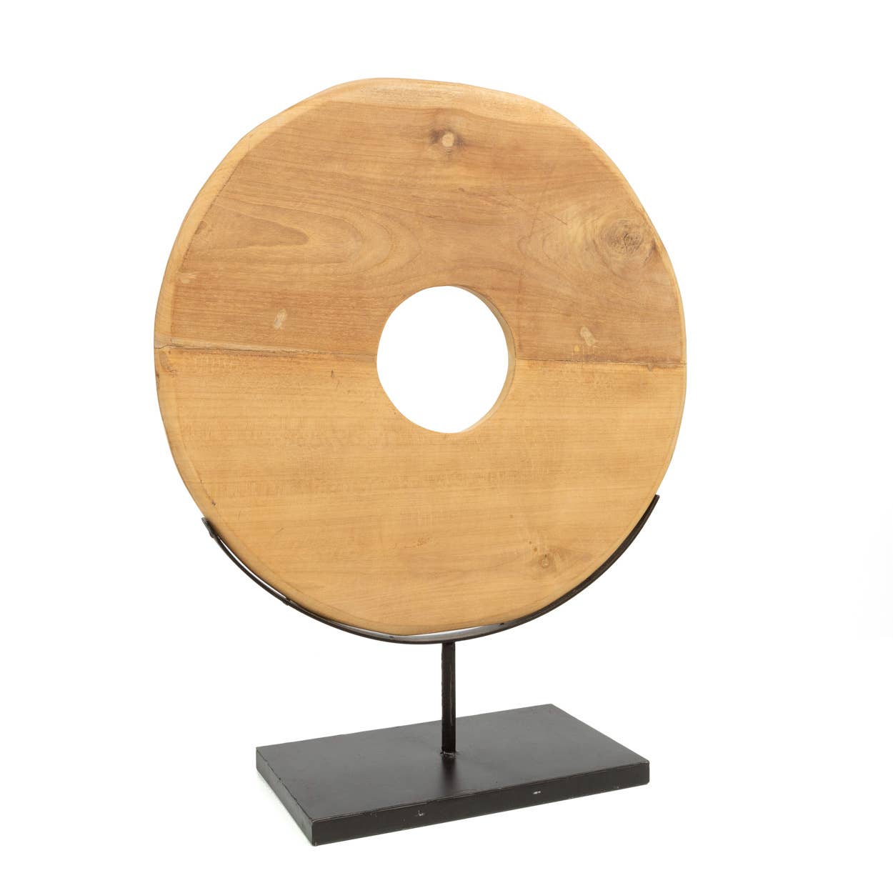 Teak Disc on Stand