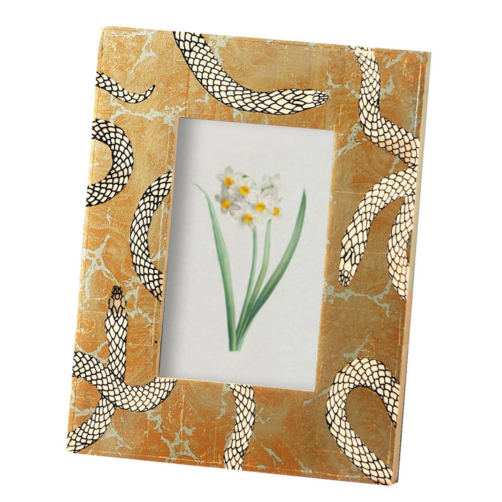 Ivory & Gold Snake Frame
