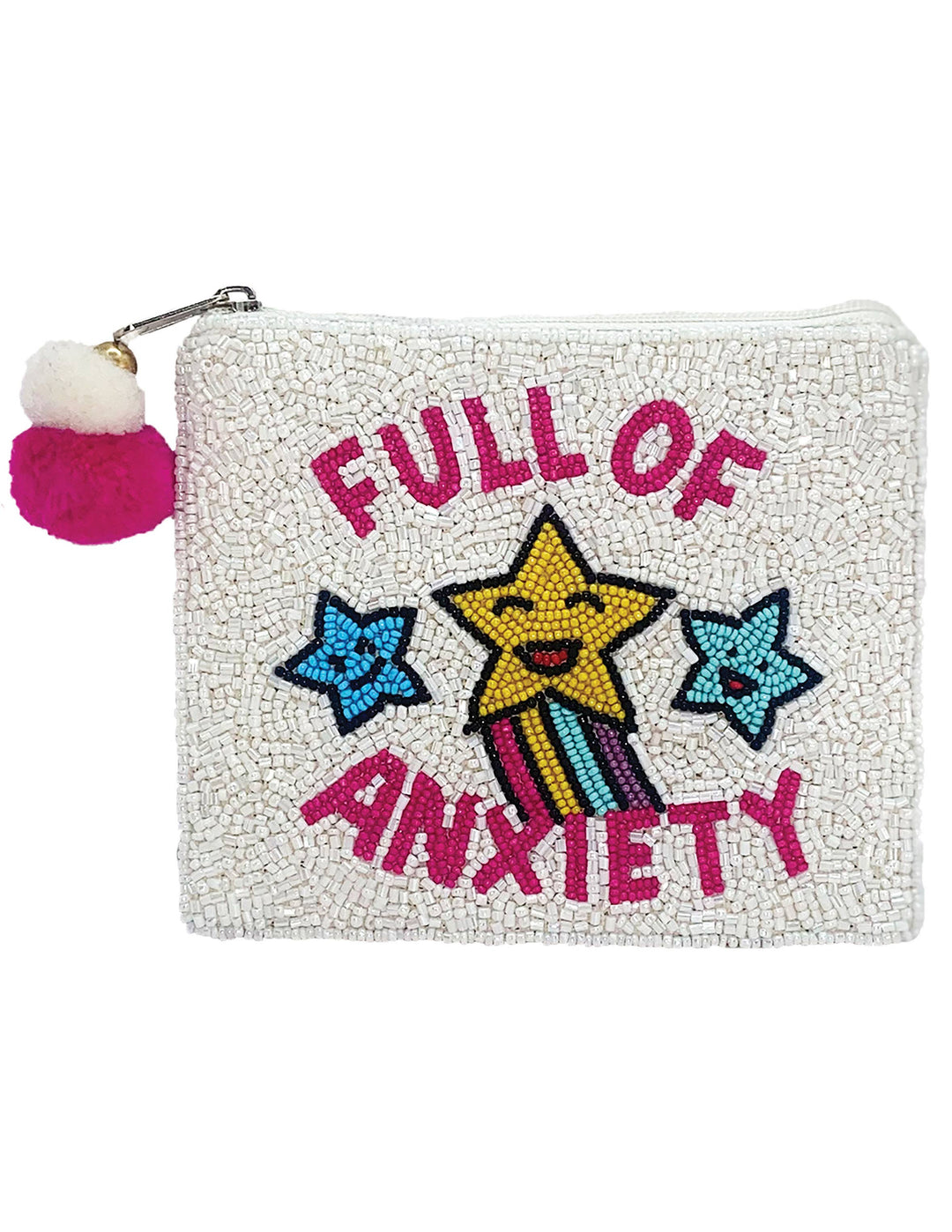 Full Of Anxiety Beaded Coin Purse