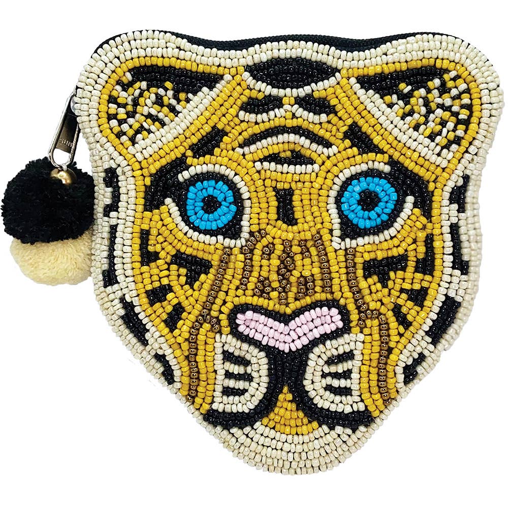Beaded Leopard Coin Purse