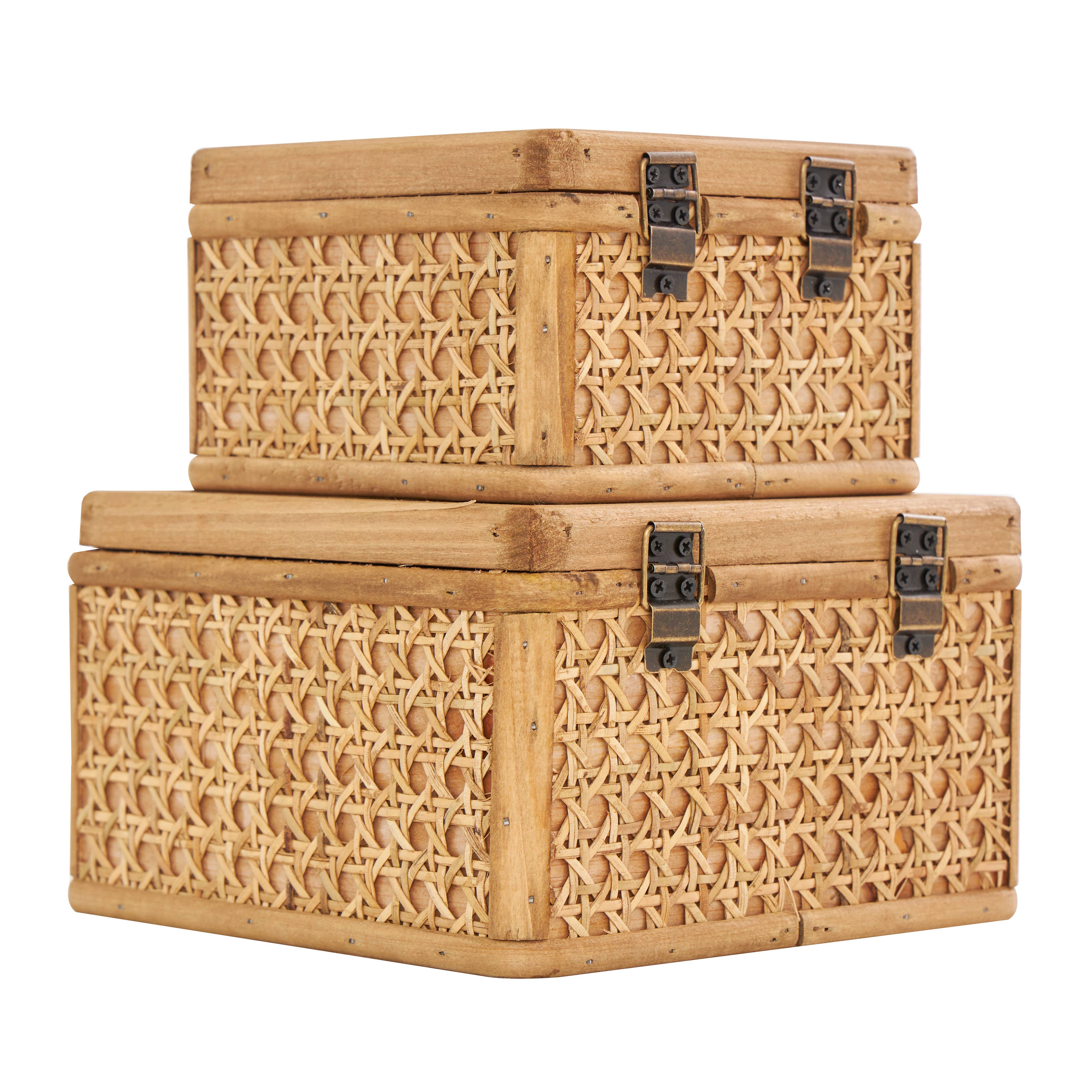 Natural Brown Rattan Box