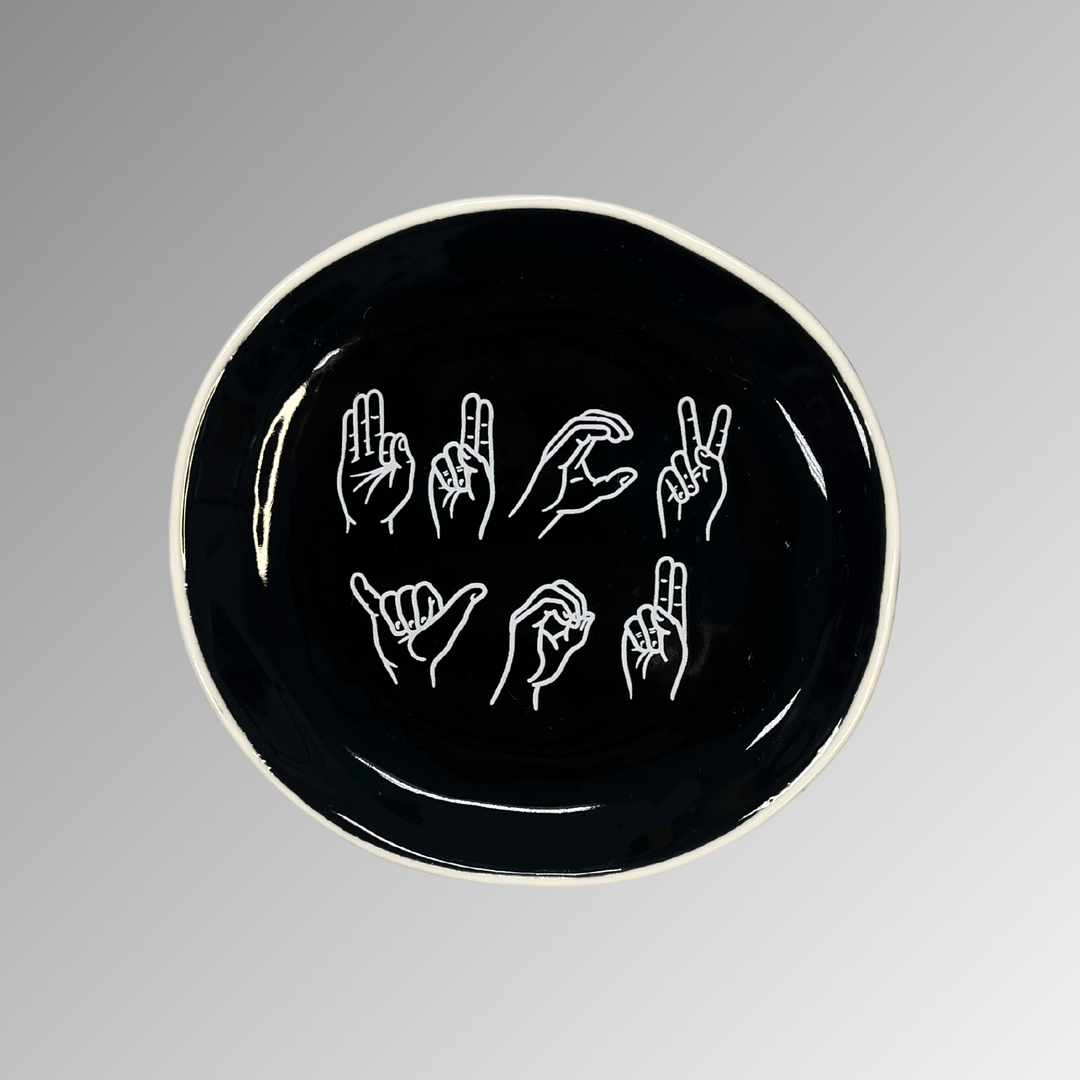 ASL F*ck You Round Trinket Tray