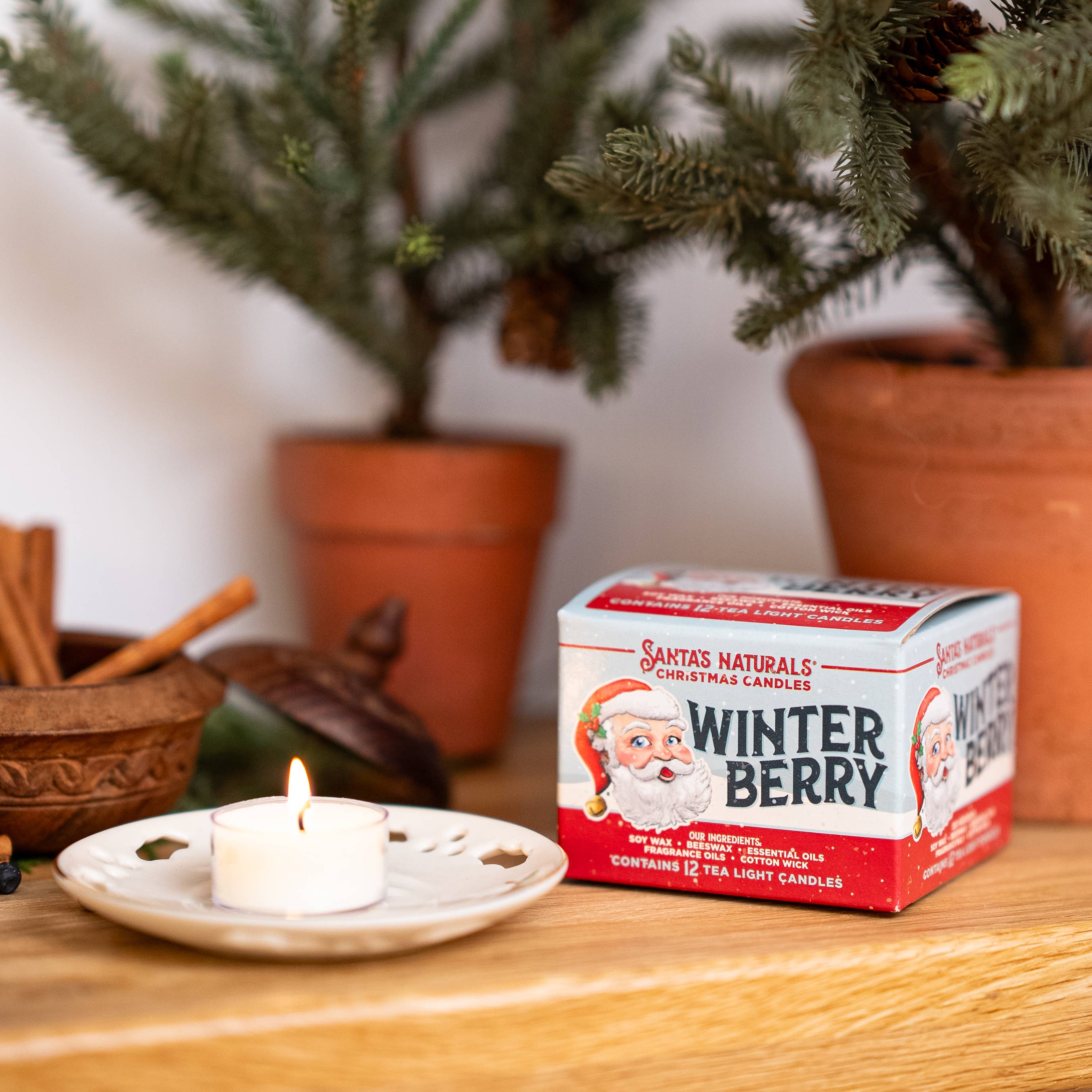 Winter Berry Natural Christmas Candle