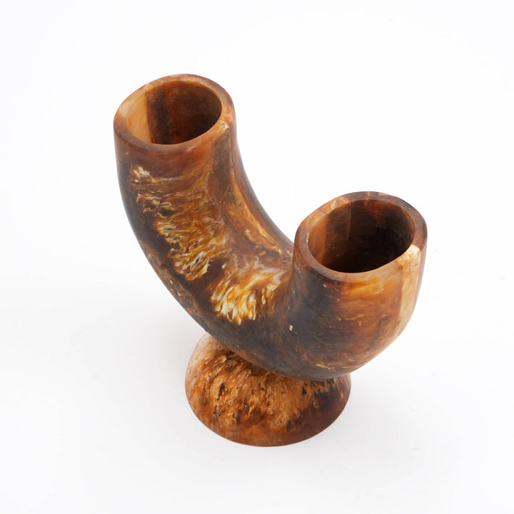 Marbled Resin Flower Vase with Base