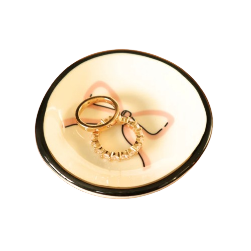 Pink Bow Ring Dish