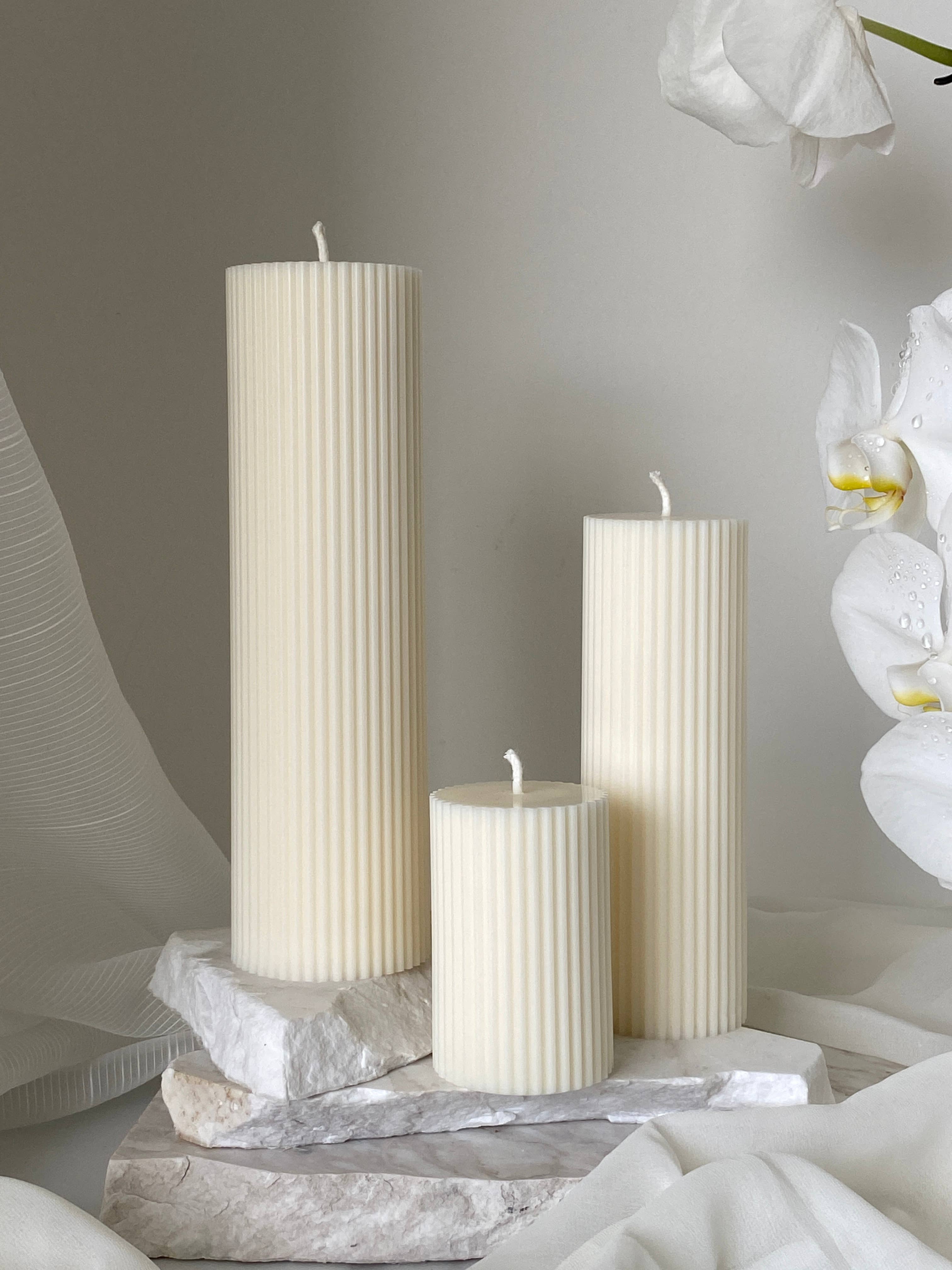 Fluted Cylinder Candles