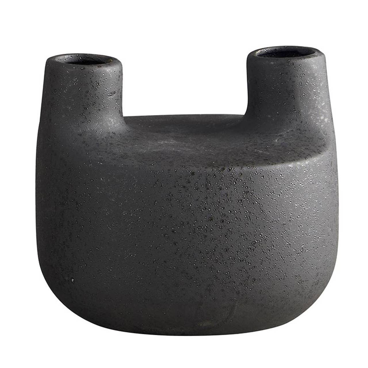 Dark Grey Abstract Vase