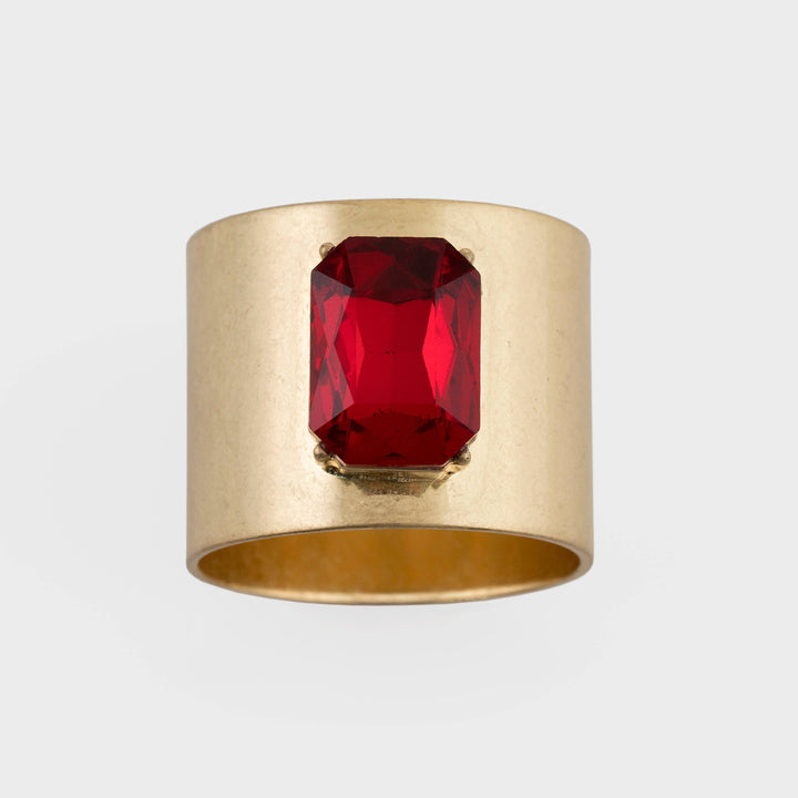Ruby and Gold Napkin Rings