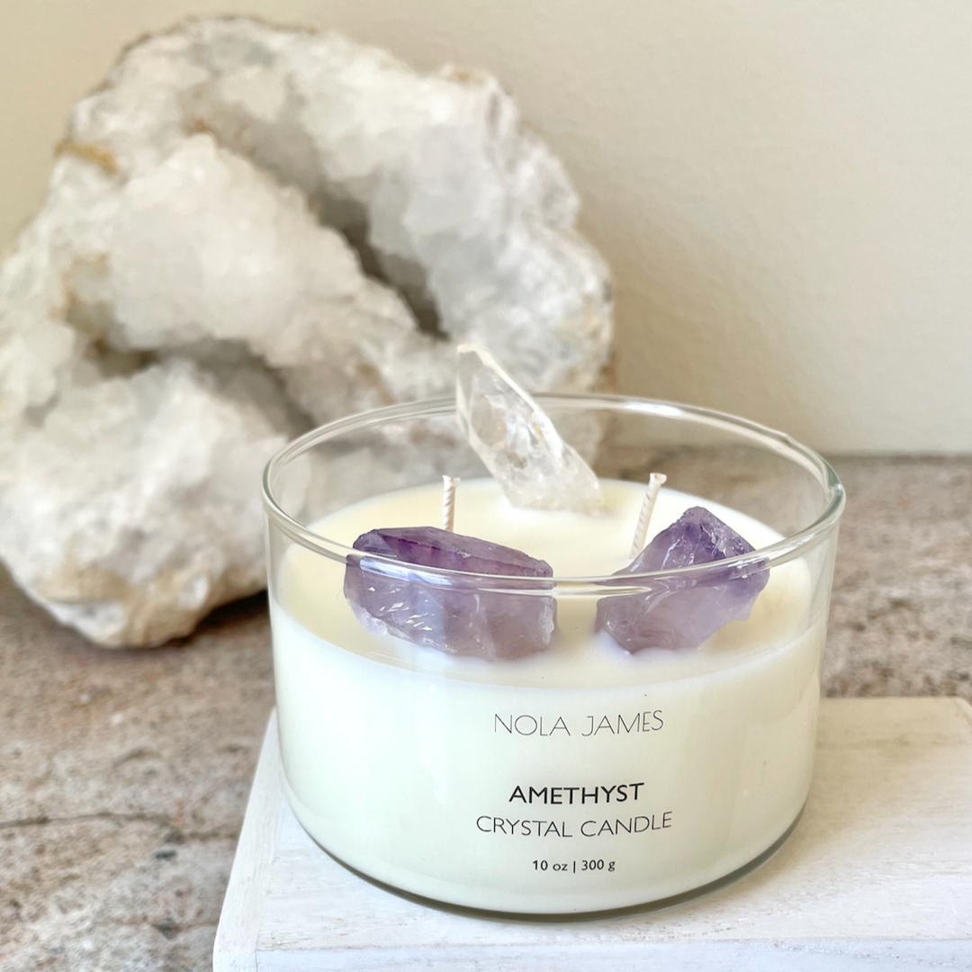 Crystal Candle - Amethyst