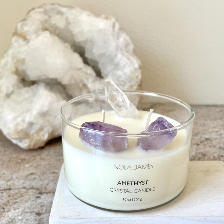 Crystal Candle - Amethyst