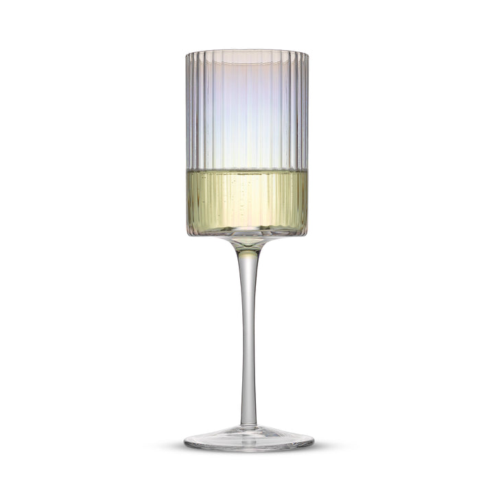Iridescent White Wine Glasses